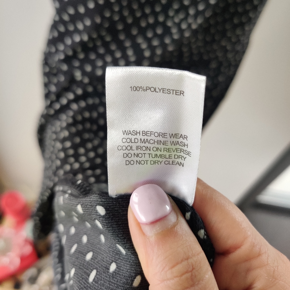 ATMOS&HERE|| Black and white dotted smock dress Size 8 - Picture 10 of 12